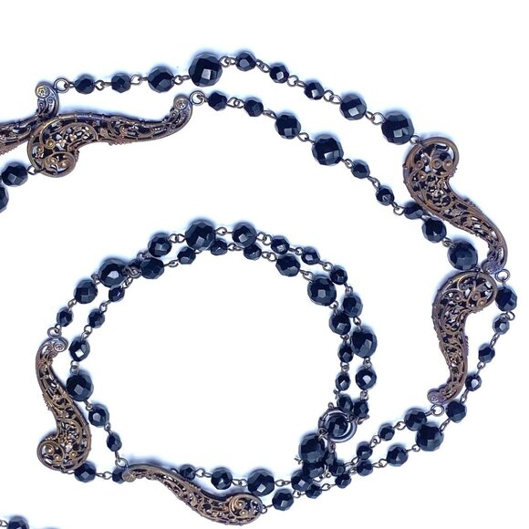 1990s Harvey Nichols Crystal Y-Necklace — 5 Feet of Pure Opera-Length Drama—EUC - Picture 3 of 7